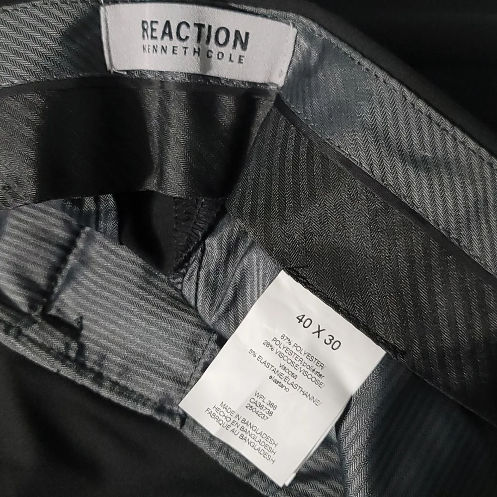 Kenneth Cole Flex‎ Slim Fit Solid Performance Dress Pants Men's 40x30 NWT
